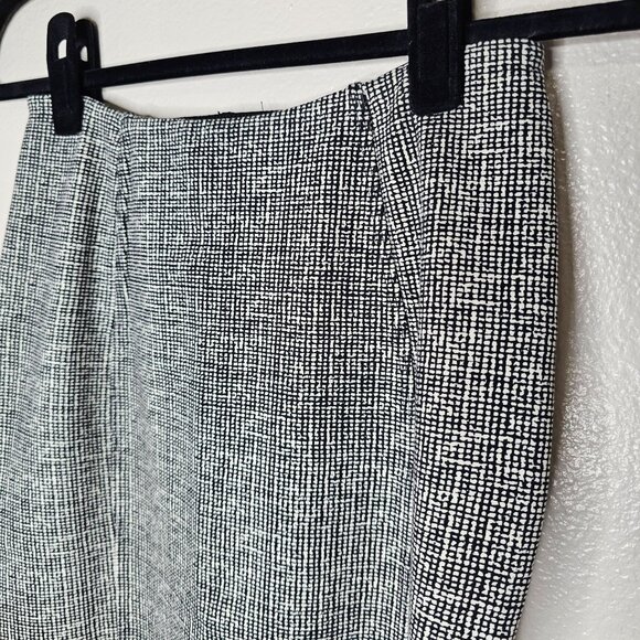 Liverpool 0 Black White Stretch Pencil Skirt Office Career Corporate Academia - Picture 2 of 6